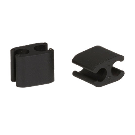 Kit di 10 clip per cavi ELVEDES Duo nero 4,1 mm/5 mm plastica