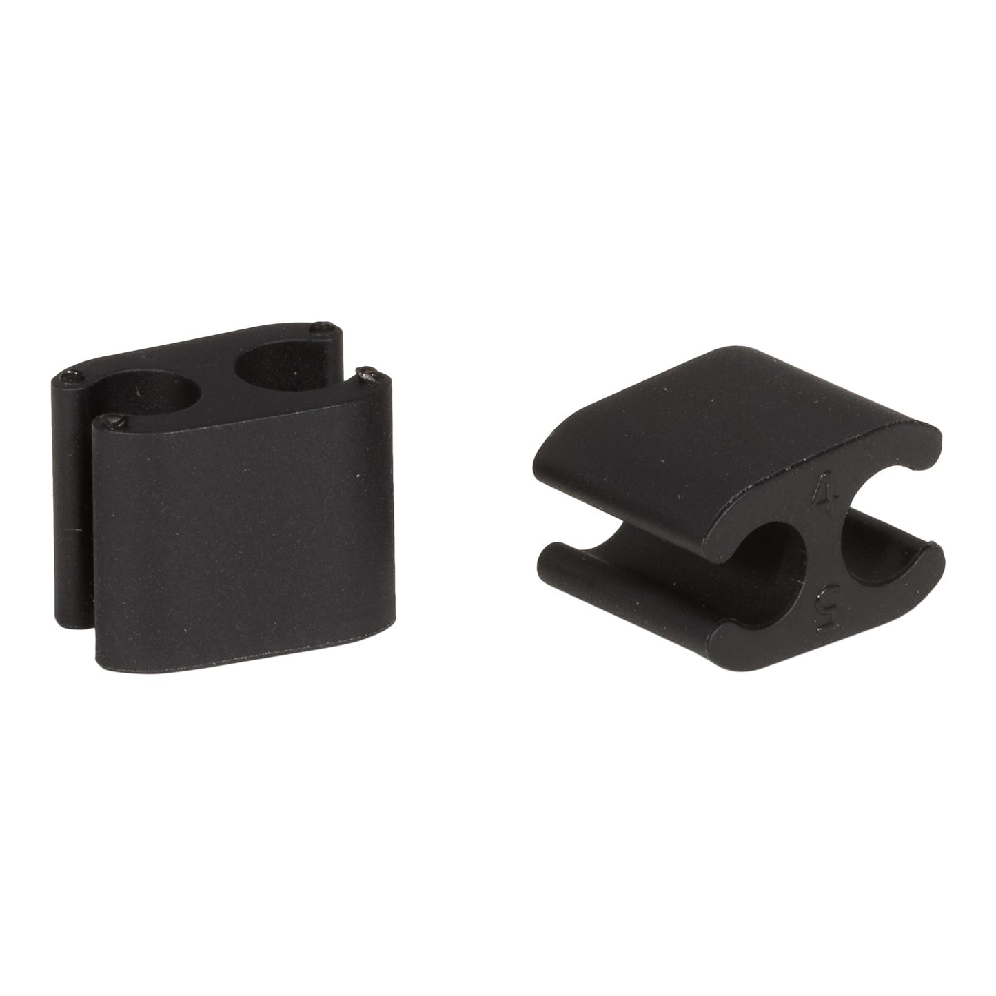 Kit di 10 clip ELVEDES Duo Nero 5mm/5mm Cavi in plastica