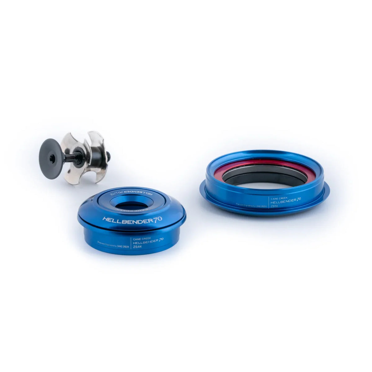 Serie sterzo semi-integrata conica CANE CREEK Hellbender 70 Lite 1"1/8-1.5" ZS44/ZS56 blu