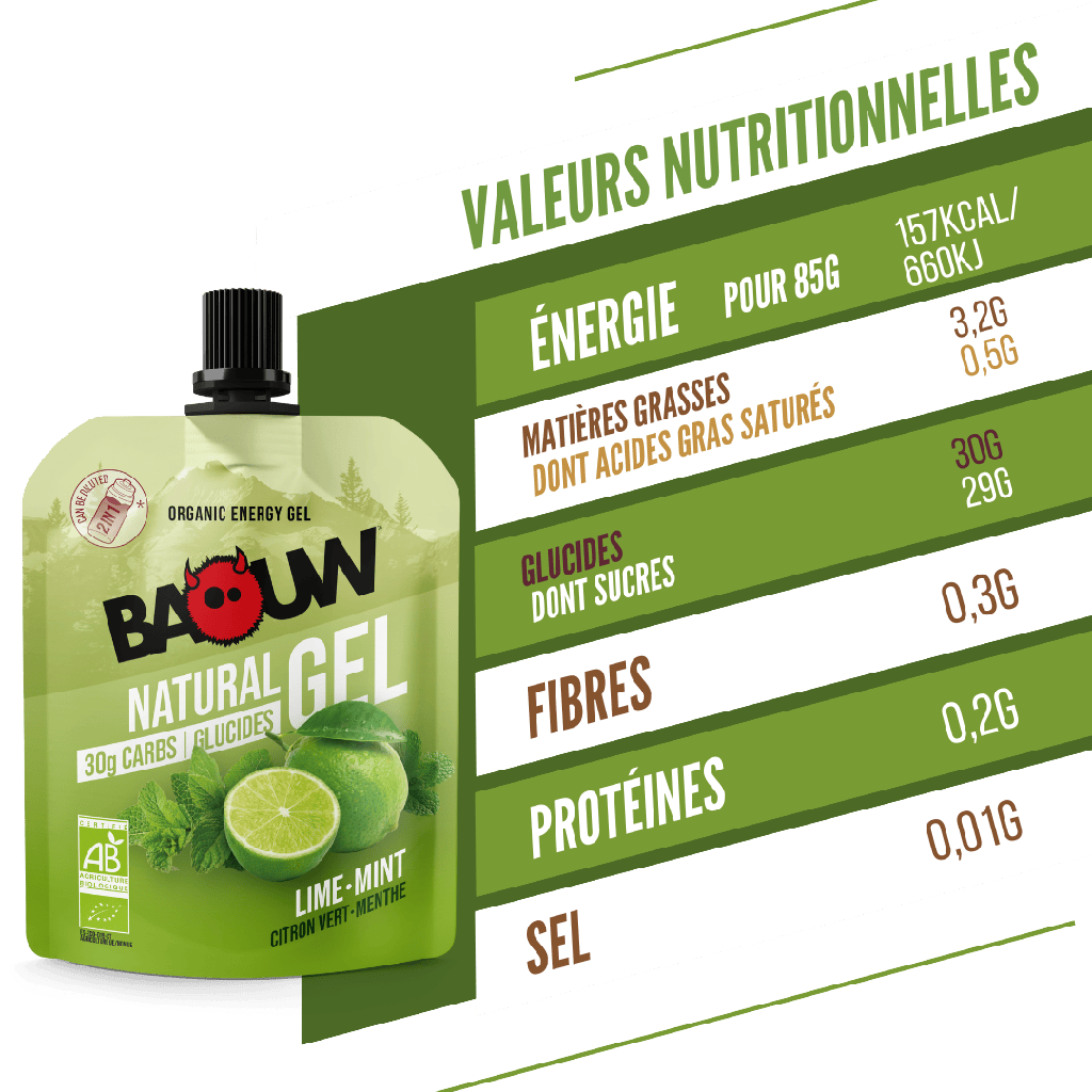 BAOUW Gel energizzante biologico al lime e alla menta (85 g)