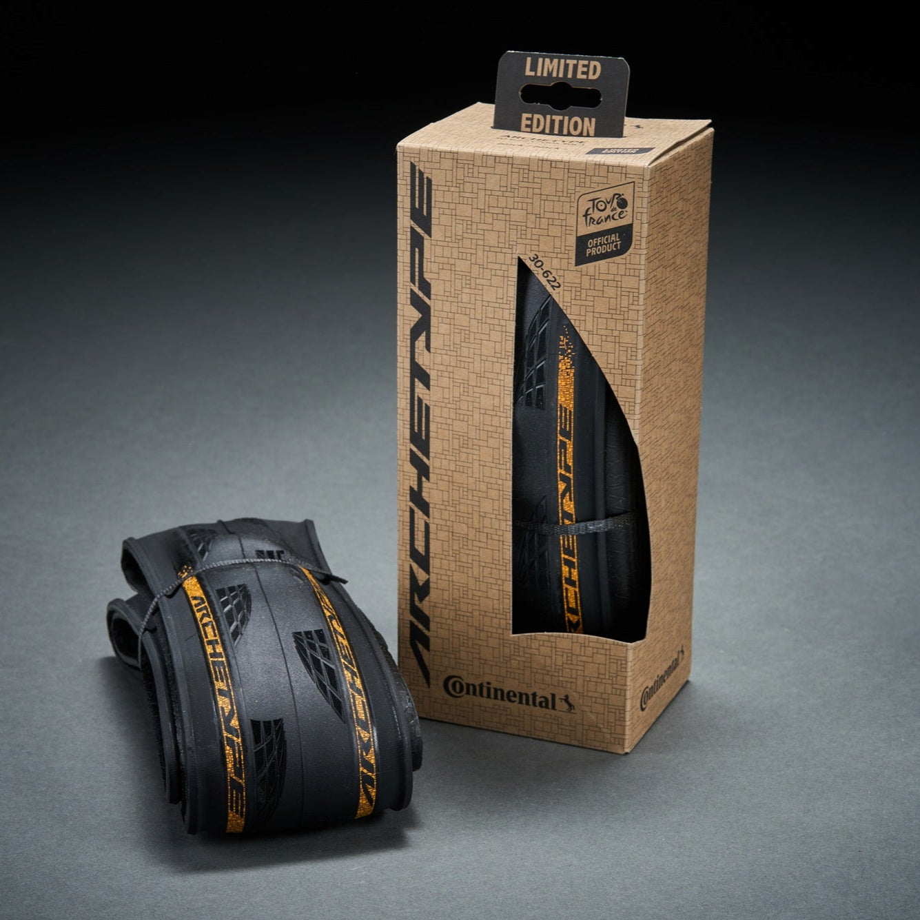 Copertoni CONTINENTAL ARCHETYPE TDF 2025 700x30c Tubeless Ready Nero - Edizione limitata