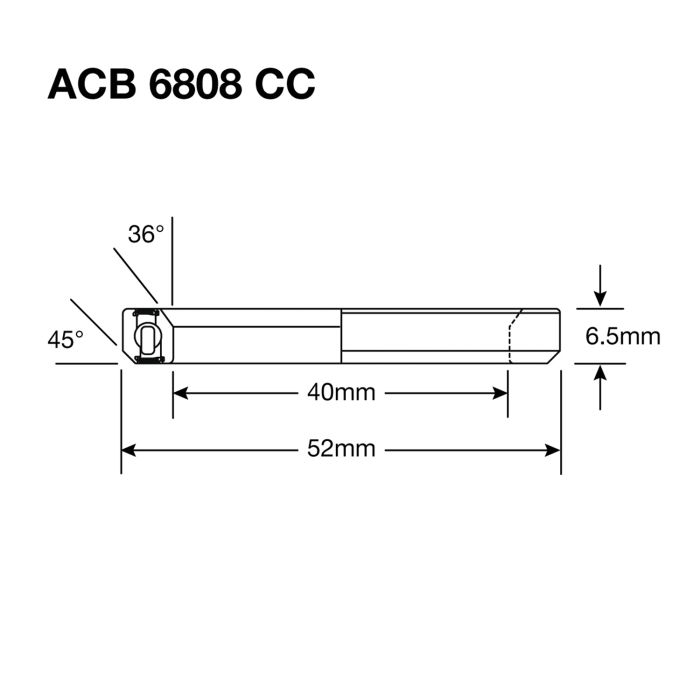 CUSCINETTI ENDURO 6808 CC BO Cuscinetto sterzo - ABEC 5 - Ossido nero - 40x52x6,5 (36x45°) ACB