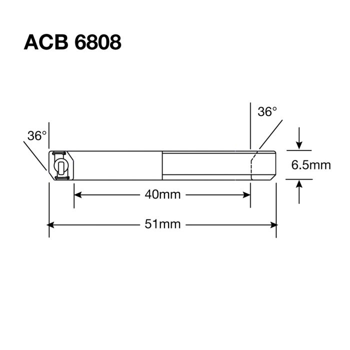 CUSCINETTI ENDURO 6808 SS Cuscinetto sterzo - 440c Inox (contatto angolare) - 40x51x6,5 (36x36°) ACB