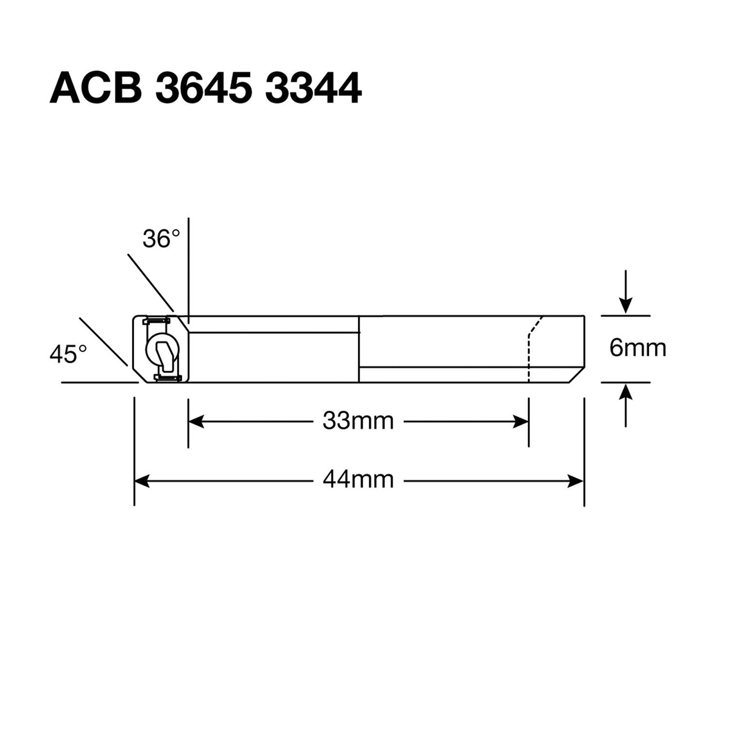 CUSCINETTI ENDURO Cuscinetto sterzo 3344 SS - 440c Stainless - 33x44x6 (36x45°) ACB