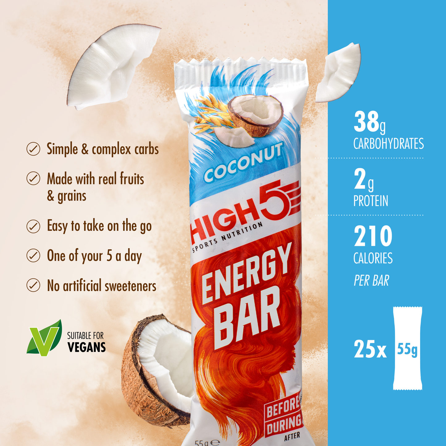 Barretta energetica HIGH5 ENERGY BAR (55 g) Cocco