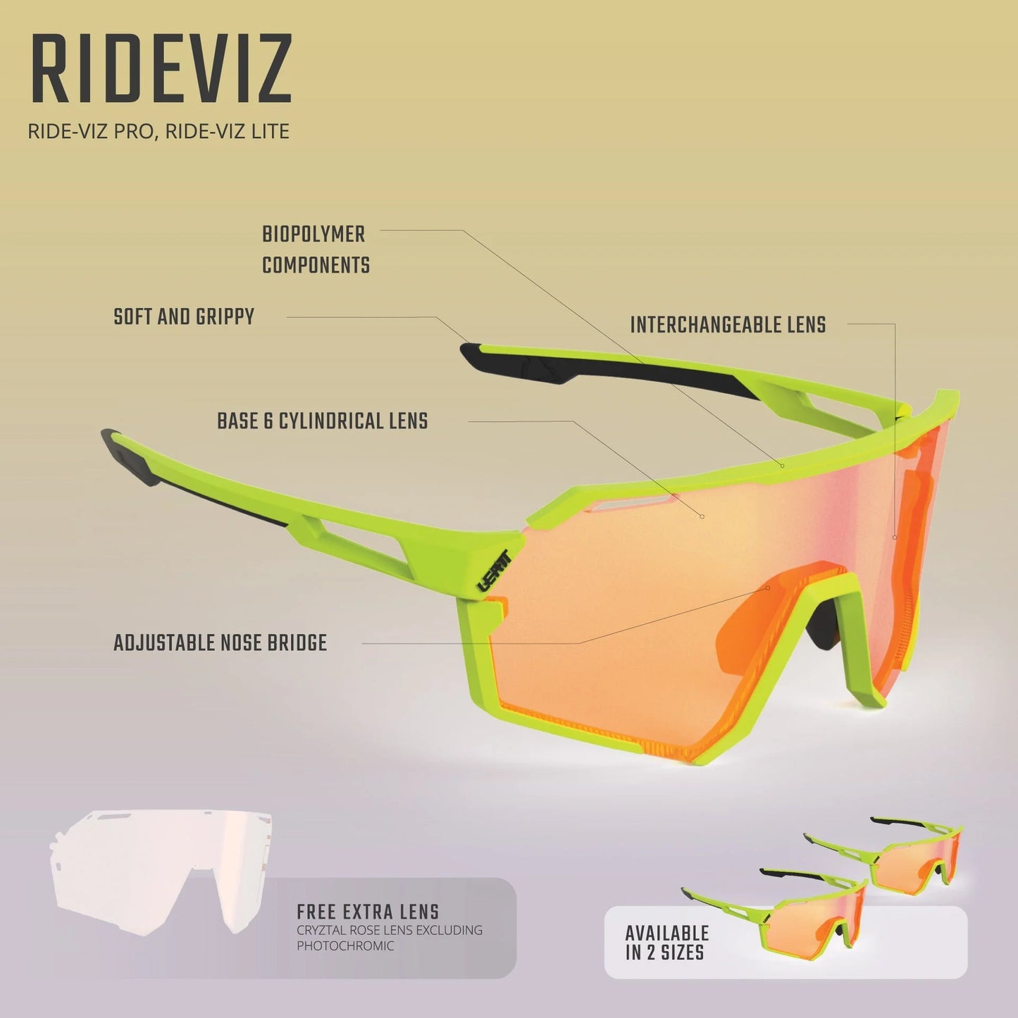 Occhiali LEATT LEATT RIDEVIZ PRO Nero IRIZ Argento 17 VLT