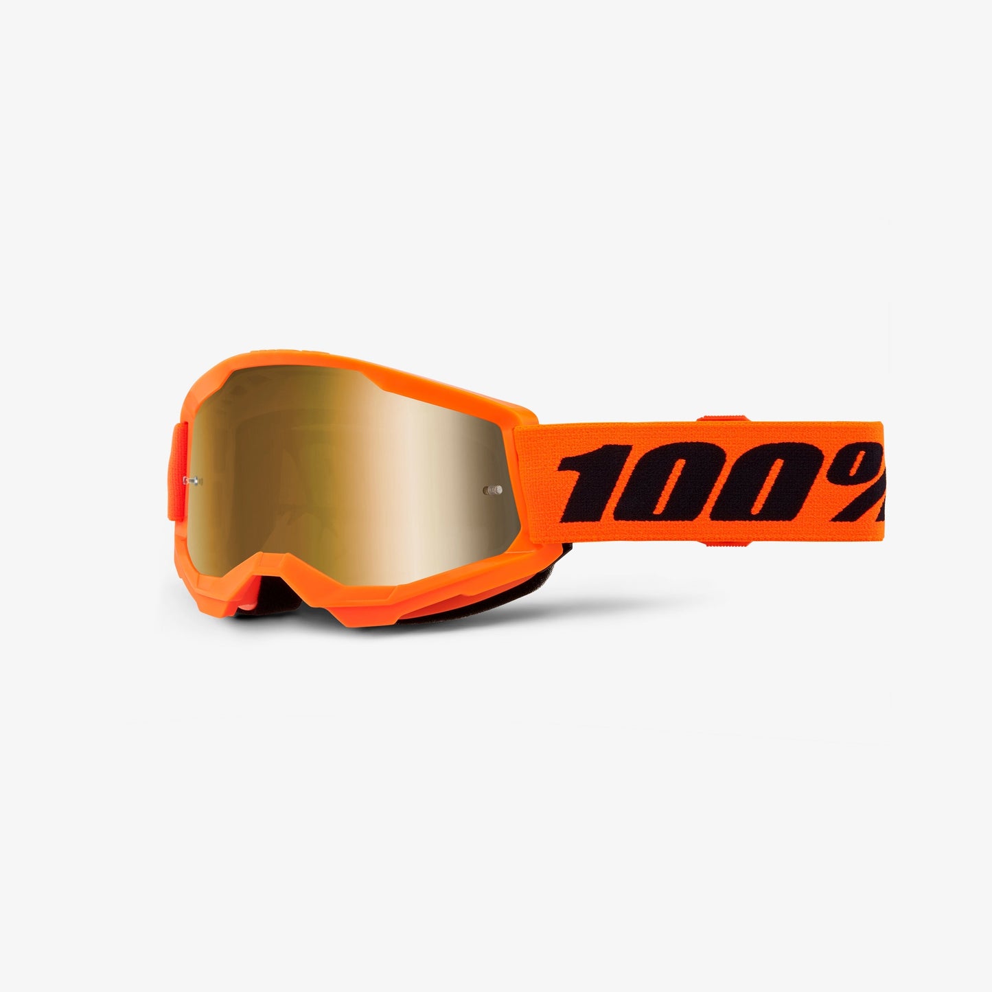 Maschera 100% STRATA 2 JUNIOR Arancione Schermo Gold Mirror