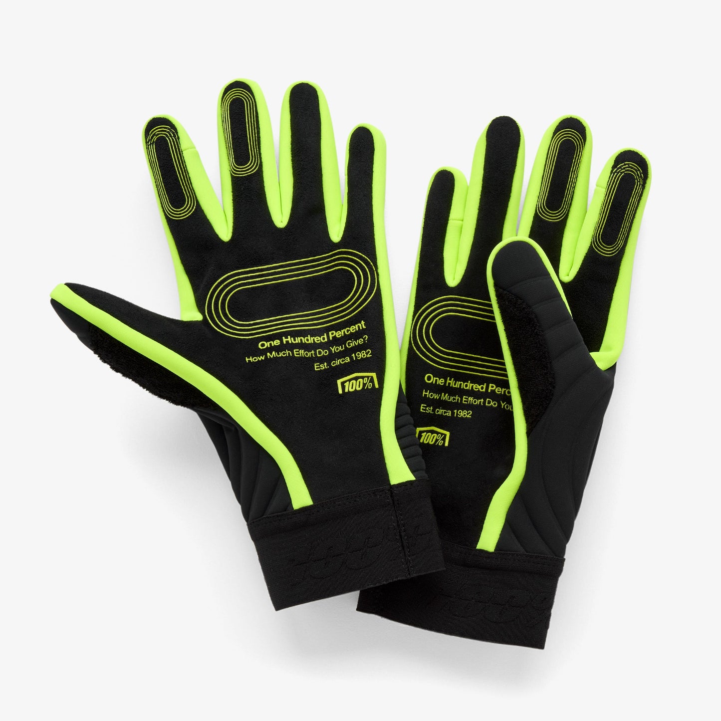 Guanti 100% BRISKER XTREME Nero/Giallo