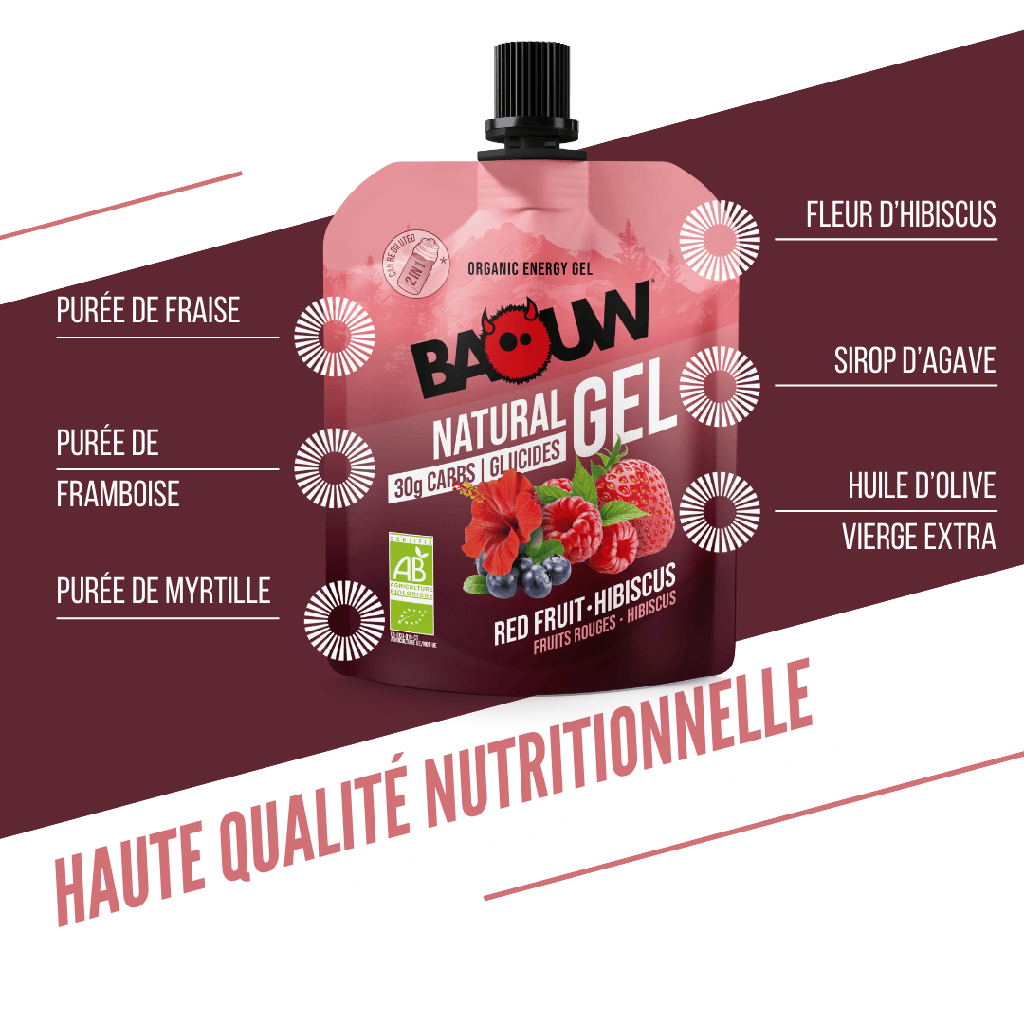 BAOUW Gel energetico frutti rossi-ibisco BIOLOGICO (85g)
