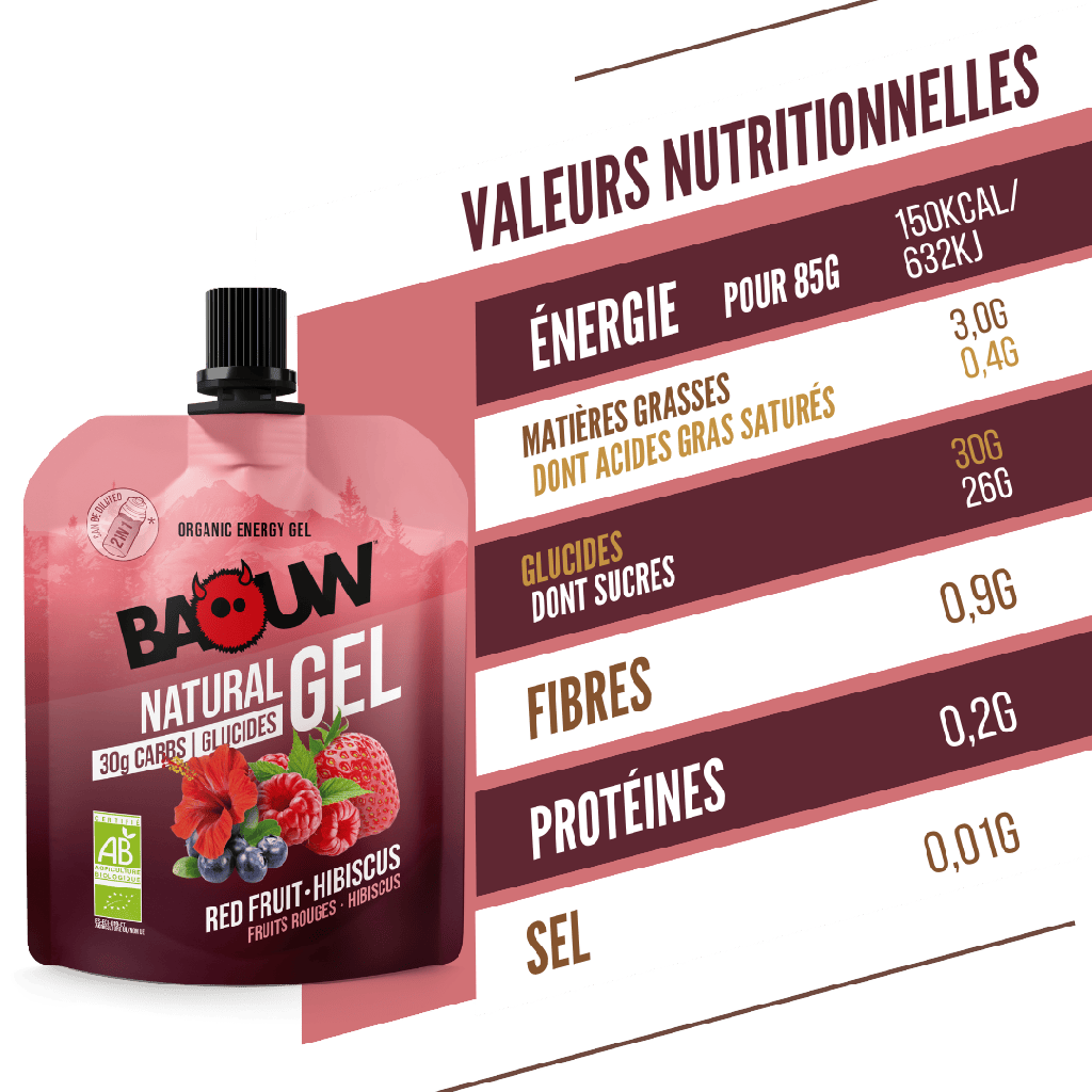 BAOUW Gel energetico frutti rossi-ibisco BIOLOGICO (85g)