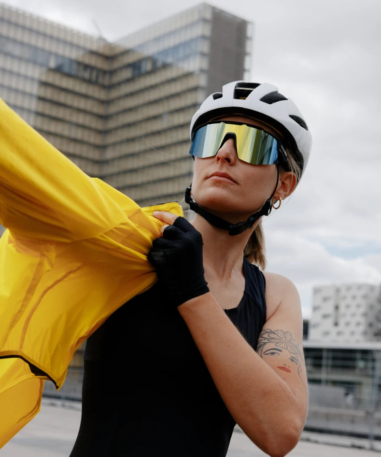 Occhiali MAVIC MVS SHIELD Oro Nero/Lente Blu