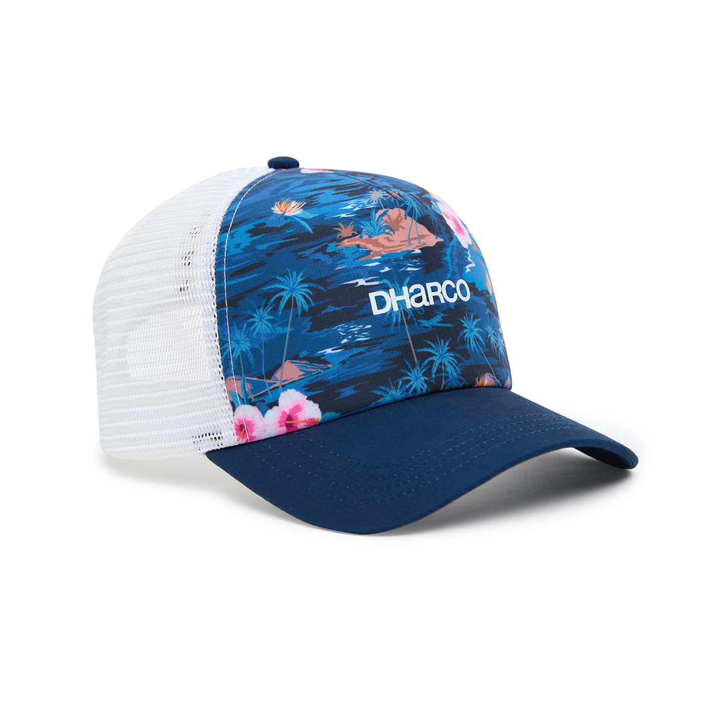 DHARCO CURVED PEAK TRUCKER OASIS Cap Blu