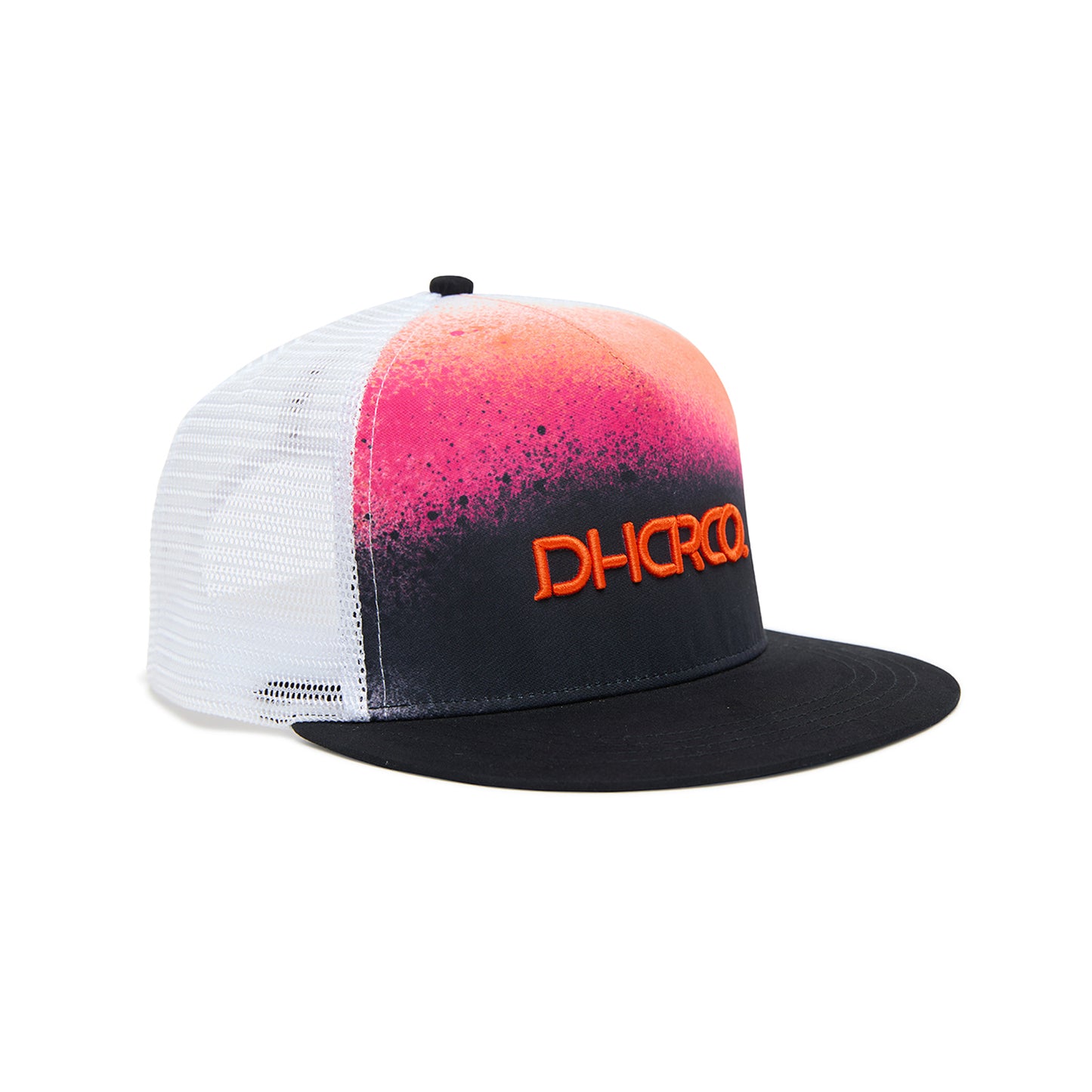 DHARCO FLAT BRIM TRUCKER BLACK SNAKE Cappello nero/viola
