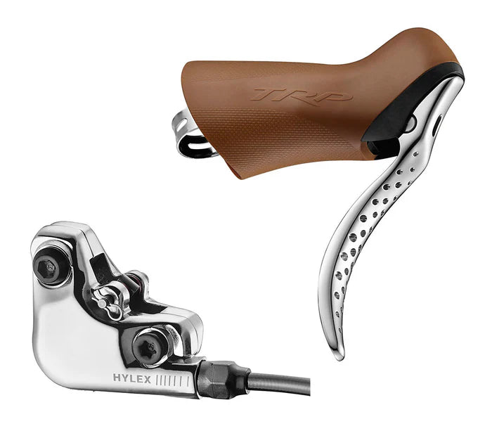 TRP HYLEX RS Flat Mount Leva dritta e pinza freno idraulica Marrone/Argento