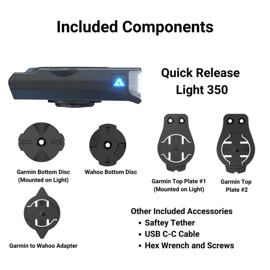 Illuminazione anteriore KOM CYCLING QUICK RELEASE LIGHT 350