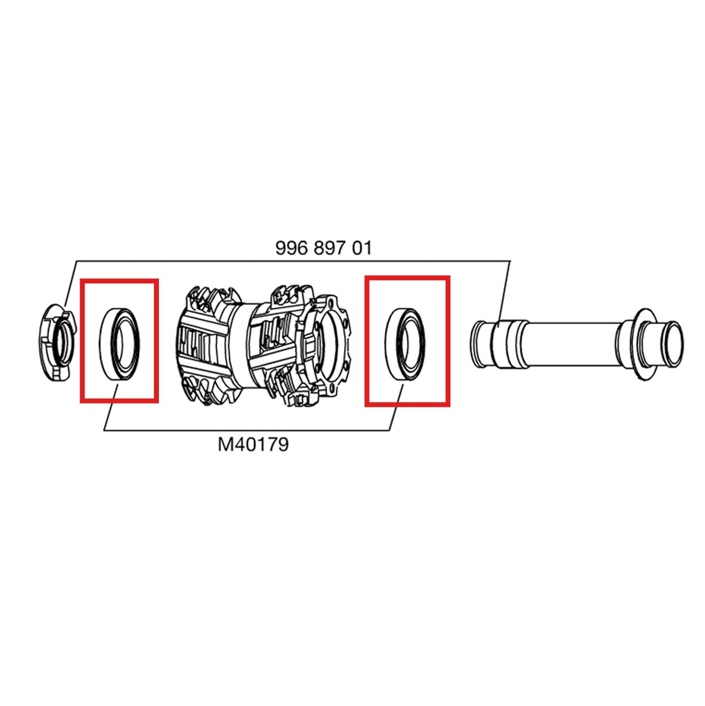 KIT CUSCINETTI MOZZO ANTERIORE ASSE MAVIC 20MM 25X37X7 6805