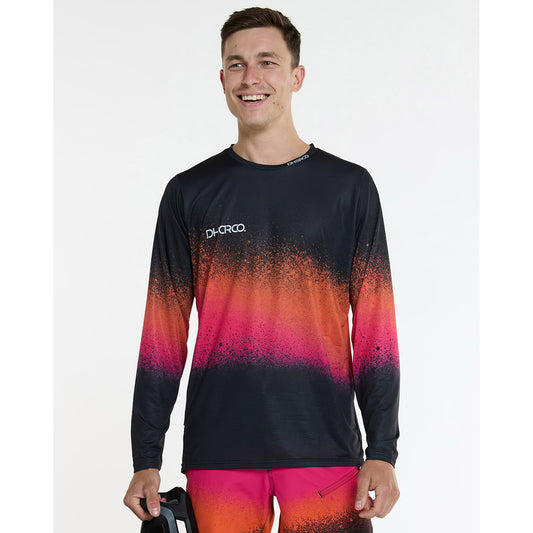 DHARCO RACE BLACK SNAKE Maglia a maniche lunghe Nero/Arancione