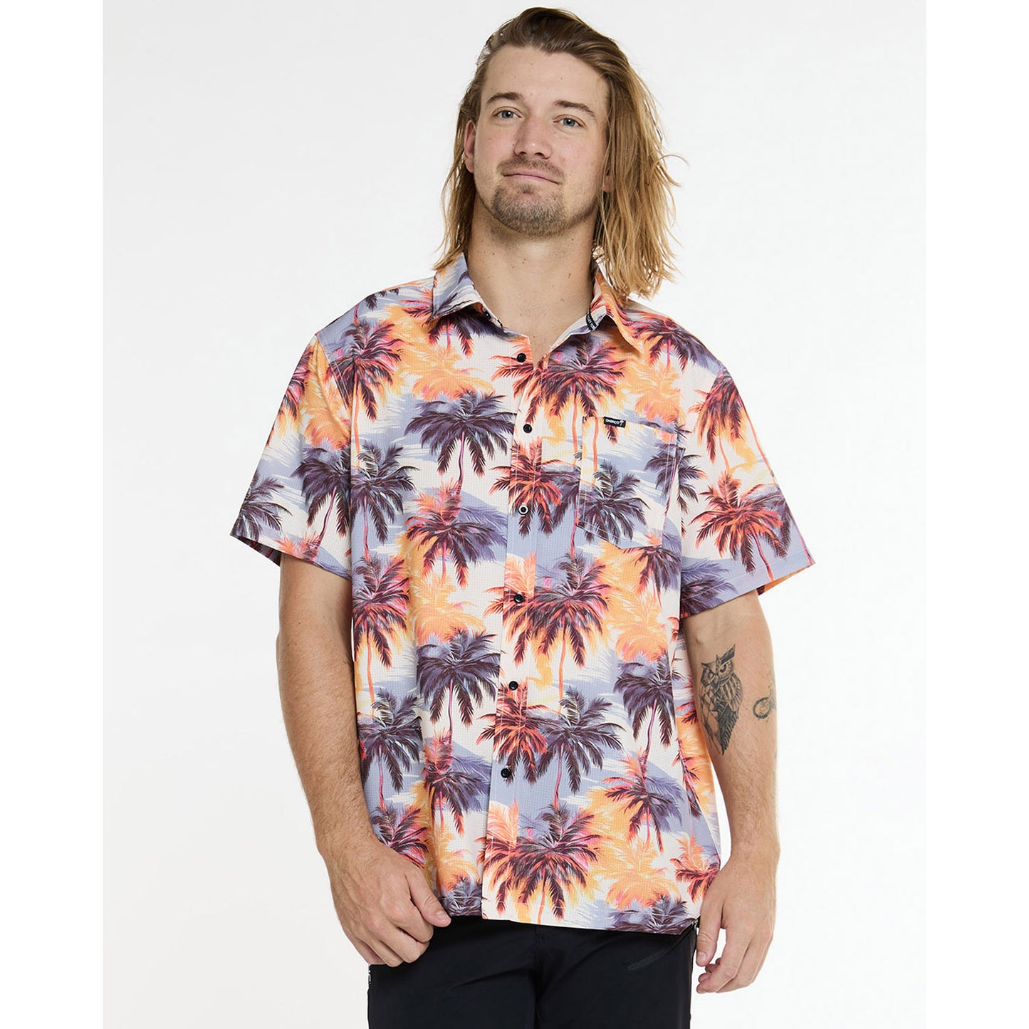 DHARCO EL CAMINO Camicia tecnica Arancione/Blu