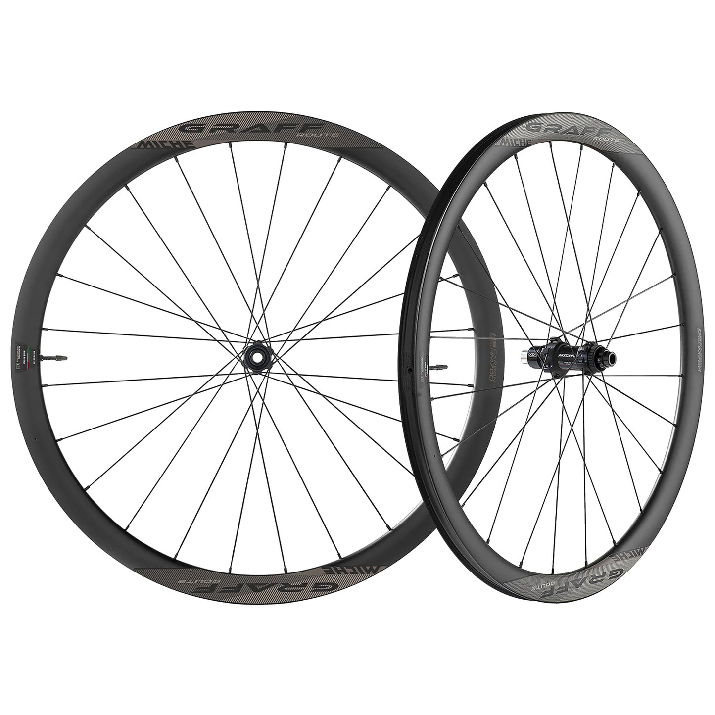 Coppia di ruote MICHE GRAFF CARBONE DISC Tubeless Ready (Center Lock)
