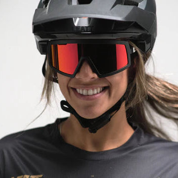 Occhiali LEATT MADVIZ ONE Nero/Bianco IRIZ Red 15 VLT