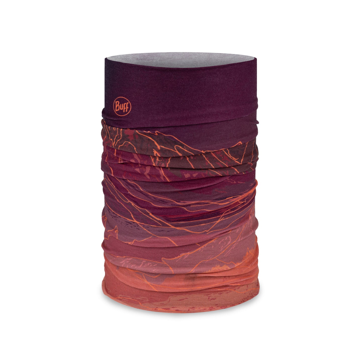 Collana BUFF ORIGINAL ECOSTRETCH Unal Bordeaux/Arancione