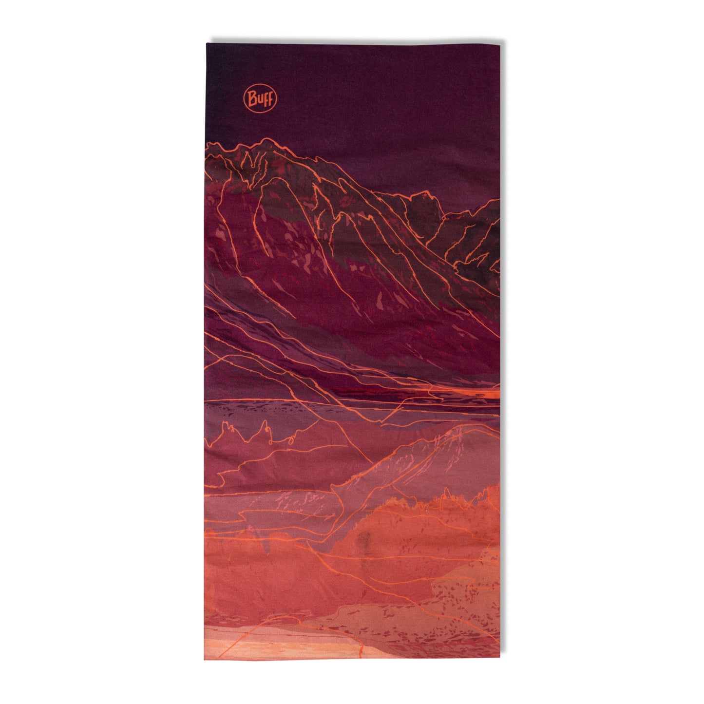 Collana BUFF ORIGINAL ECOSTRETCH Unal Bordeaux/Arancione