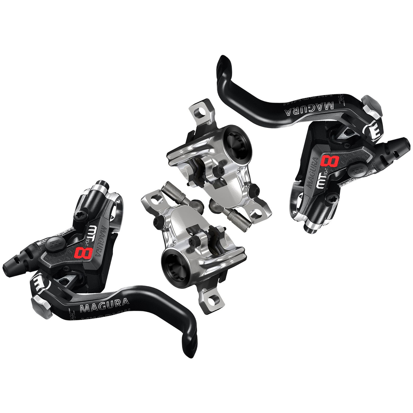 Coppia di freni MAGURA MT8 PRO Discless Nero/Argento