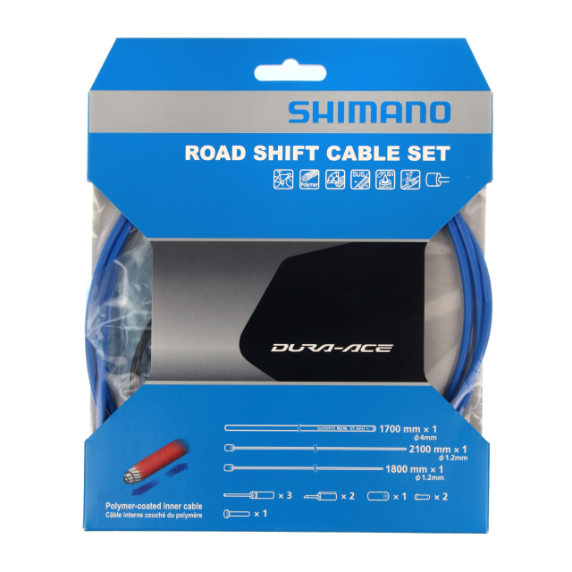 SHIMANO DURA-ACE 9000 Kit cavo deragliatore e tubo flessibile in polimero blu