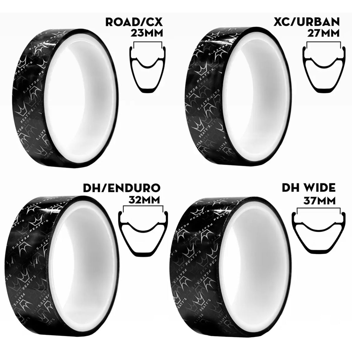 PEATY'S HOLESHOT RIM TAPE Nastro adesivo per cerchi Tubeless (10 m)