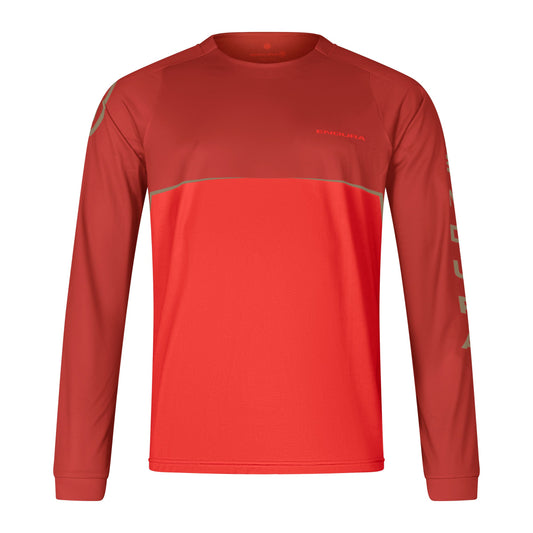 ENDURA CORE Maglia a maniche lunghe stampata Rosso 2025