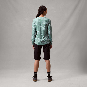 Maglia a maniche lunghe ENDURA SINGLETRACK PRINT Donna Verde salvia