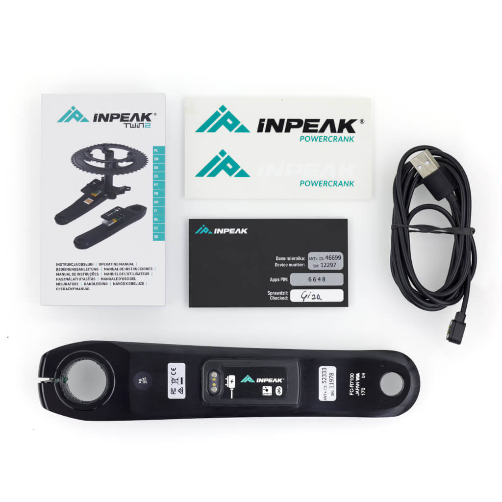 Pedivella sinistra con misuratore di potenza INPEAK POWERCRANK-E Shimano 105 R7100