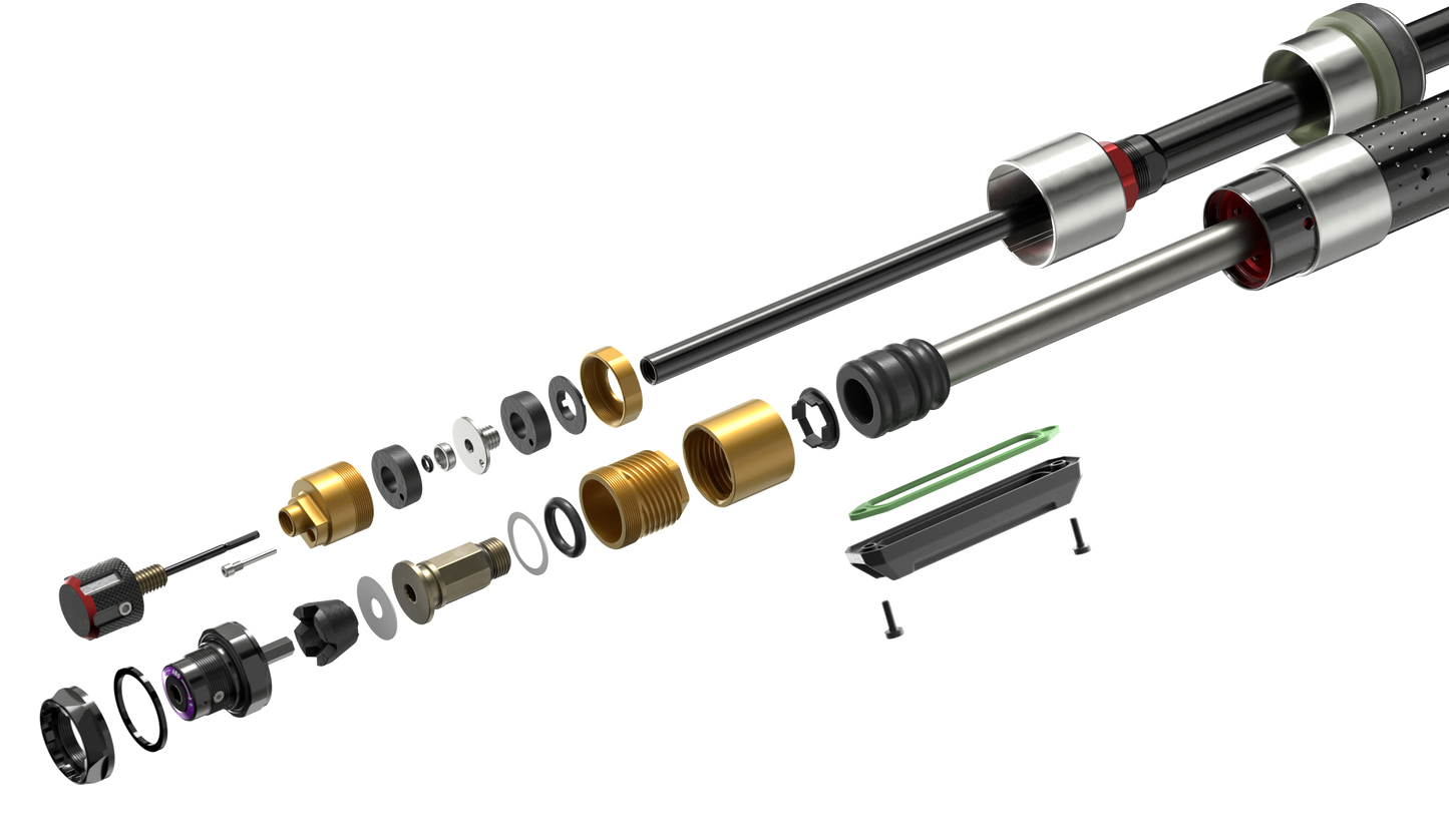 Forcella Lyrik Ultimate CHARGER 3.2 RC2 - 27.5" Boost™ 15x110 Electric Red Alum Str Tpr 44offset C5/R55 LinearXL (include parafanghi Bolt On, dado Star, Maxle Stealth)E1