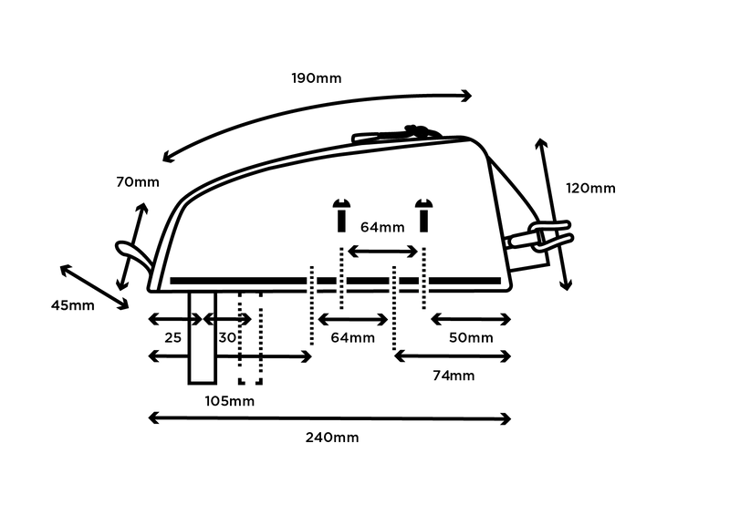 Borsa da telaio RESTRAP RACE TOP TUBE BAG SHORT 1,2 L Nero