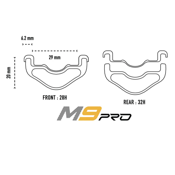 ENVE M9 PRO 29" Cerchio anteriore da 29 mm