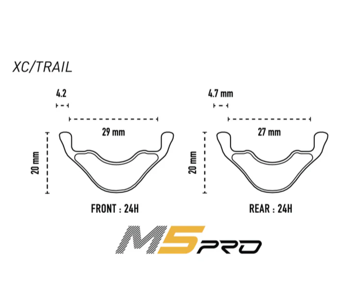 Cerchio anteriore ENVE M5 PRO 29" 29 mm