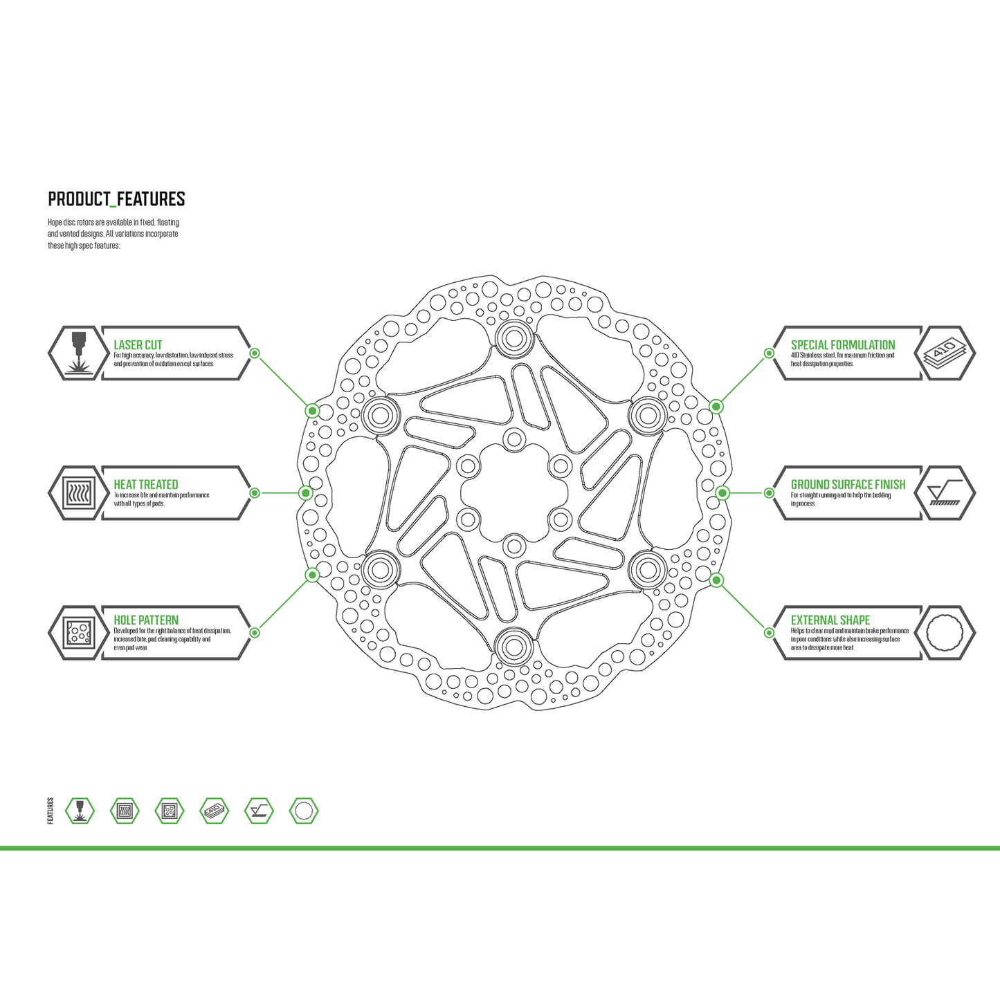 Disco Flottante HOPE X2/E4/V4 6 Fori Bronzo