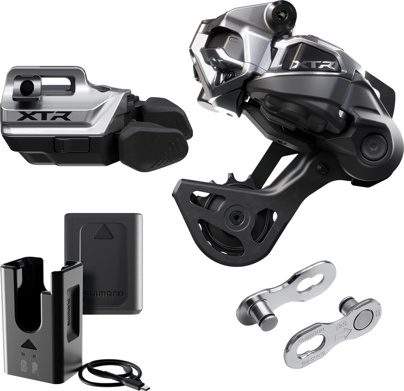 SHIMANO XTR Di2 Wireless M9250-GS Kit di aggiornamento per leva a gabbia media