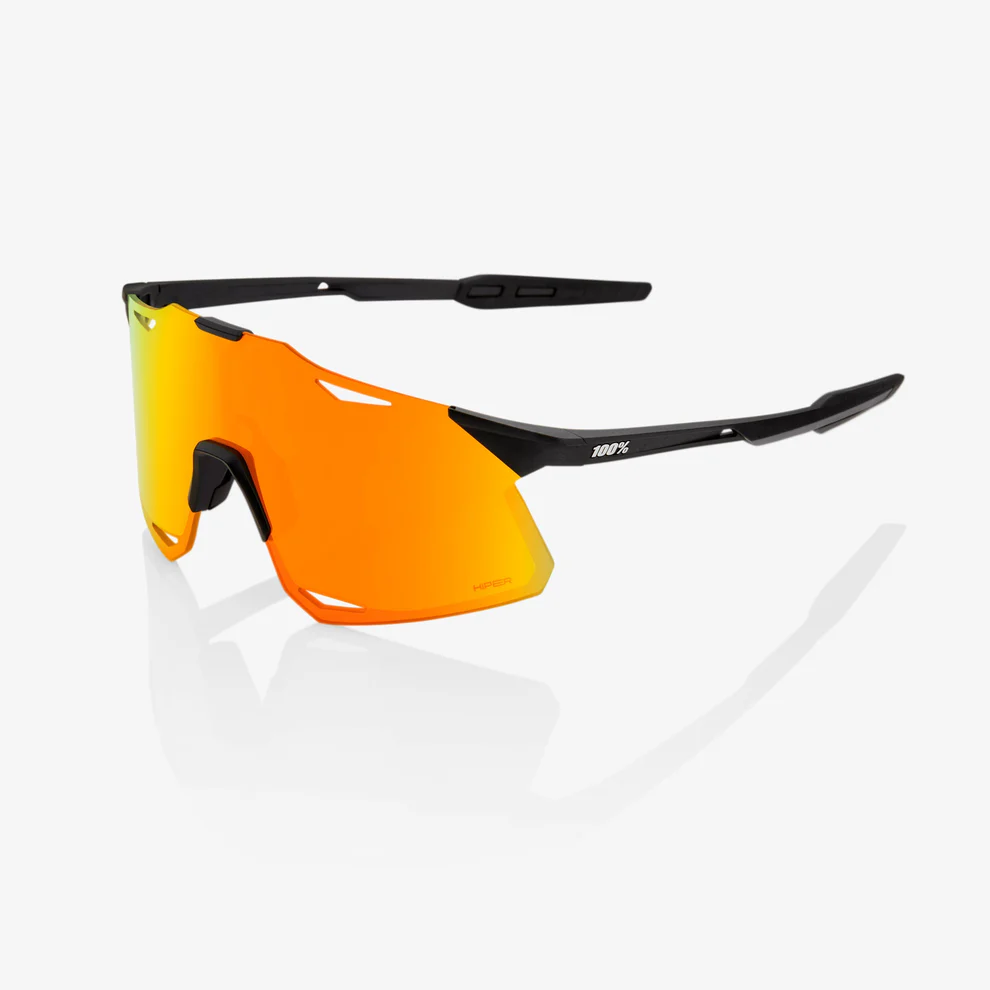 100% HYPERCRAFT Occhiali neri opachi Hiper Red Mirror