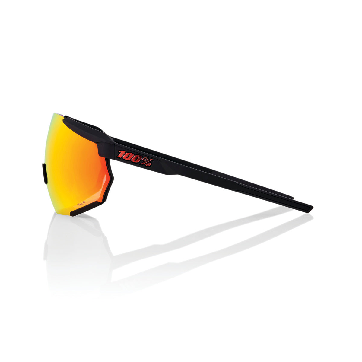 100% RACETRAP 3.0 Soft Tact Nero Hiper Multistrato Occhiali rossi a specchio