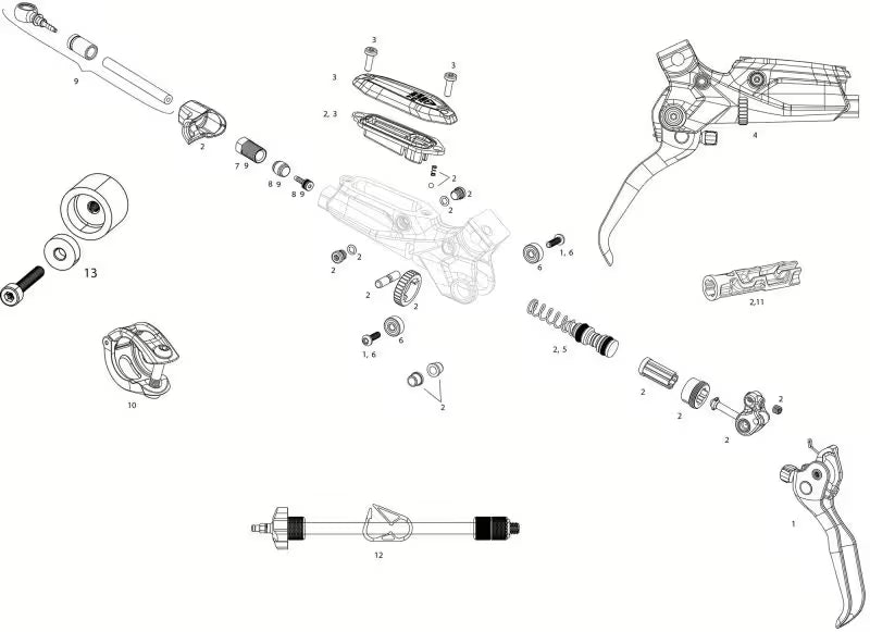 Leva freno SRAM G2 ULTIMATE in carbonio