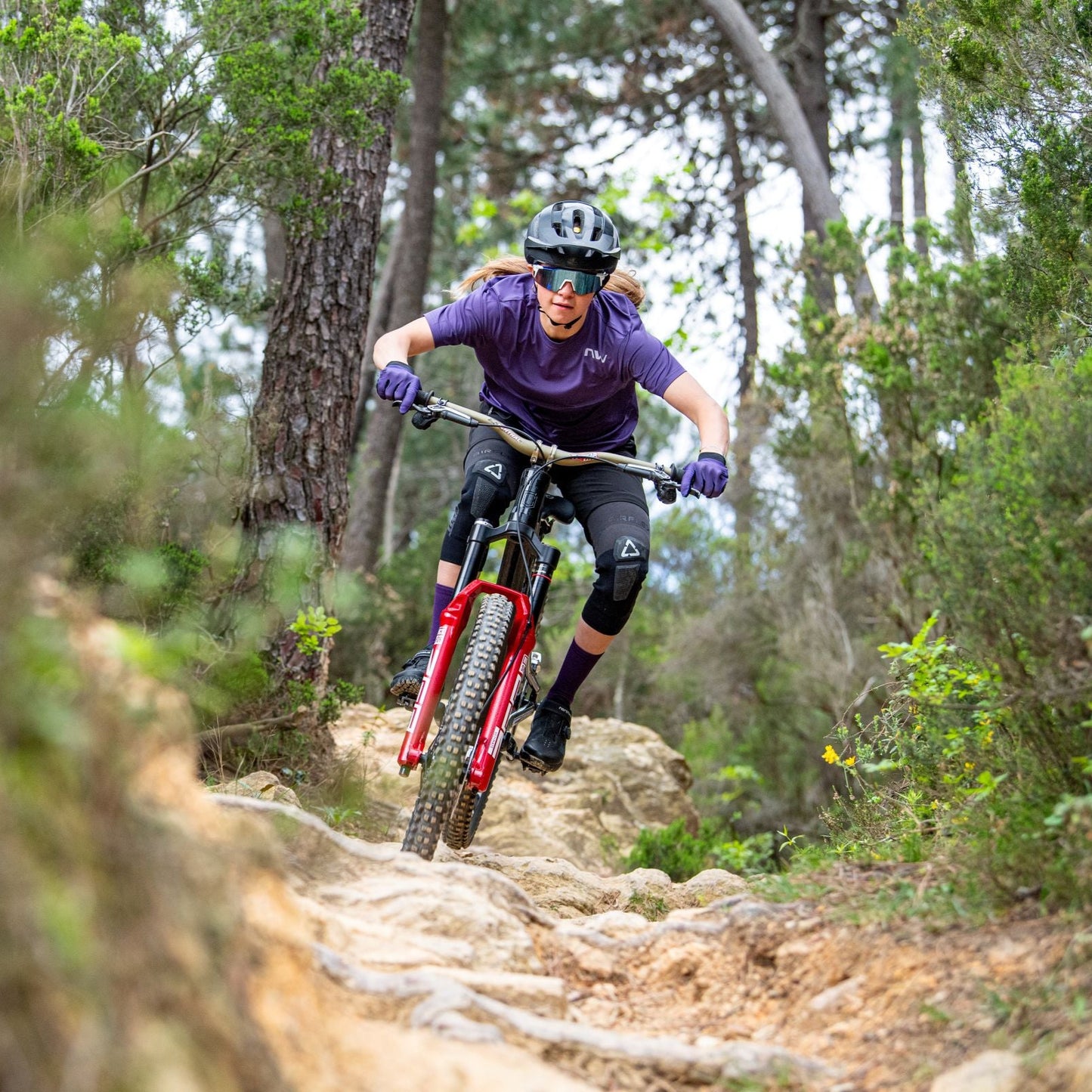 Maglia a maniche corte NORTHWAVE XTRAIL 2 Donna Viola