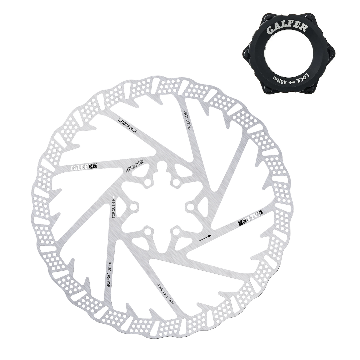Disco GALFER SHARK 2mm CENTER LOCK