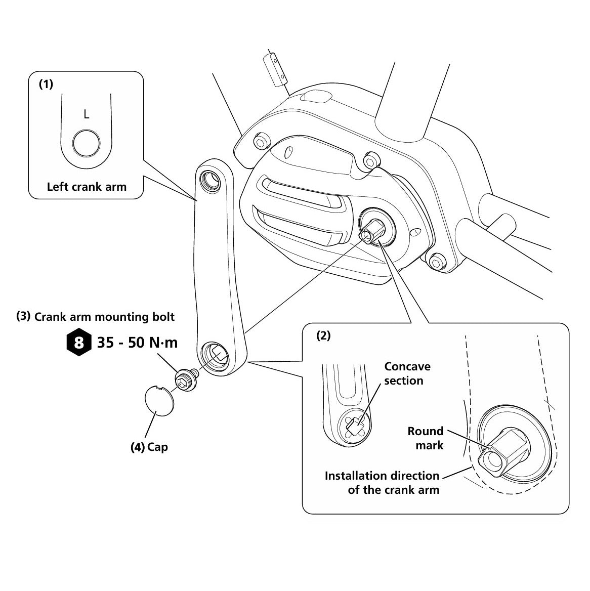 Pedivelle SHIMANO FC-E5000 Argento