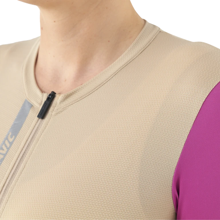 Maglia a manica corta MAVIC ESSENTIAL Donna Beige/Fuschia