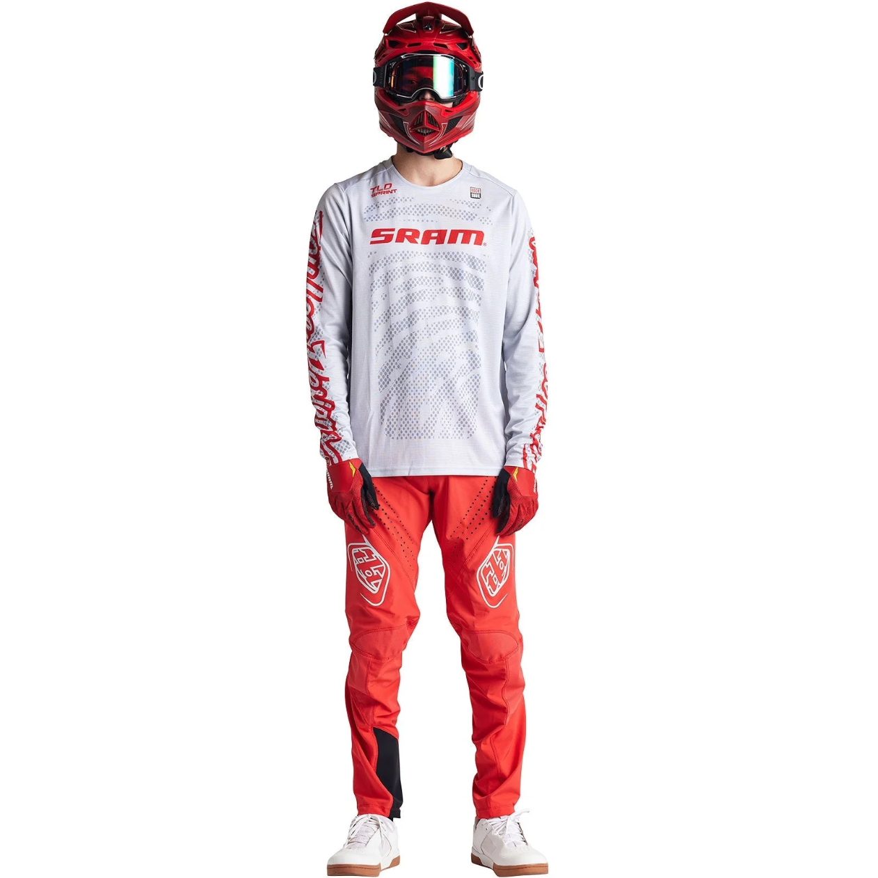 Maglia a maniche lunghe TROY LEE DESIGNS SPRINT SRAM bianca