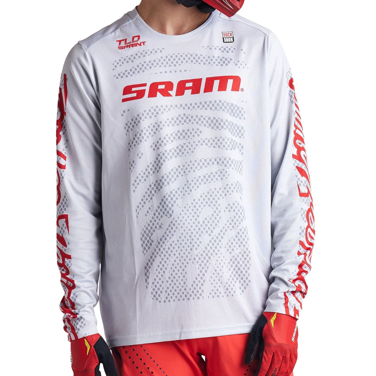Maglia a maniche lunghe TROY LEE DESIGNS SPRINT SRAM bianca