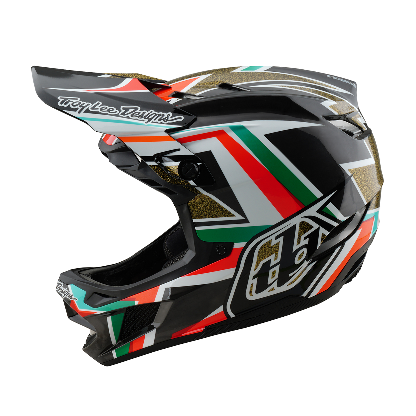 Troy Lee Designs D4 CARBON MIPS FRAMES Casco MTB Nero/Oro