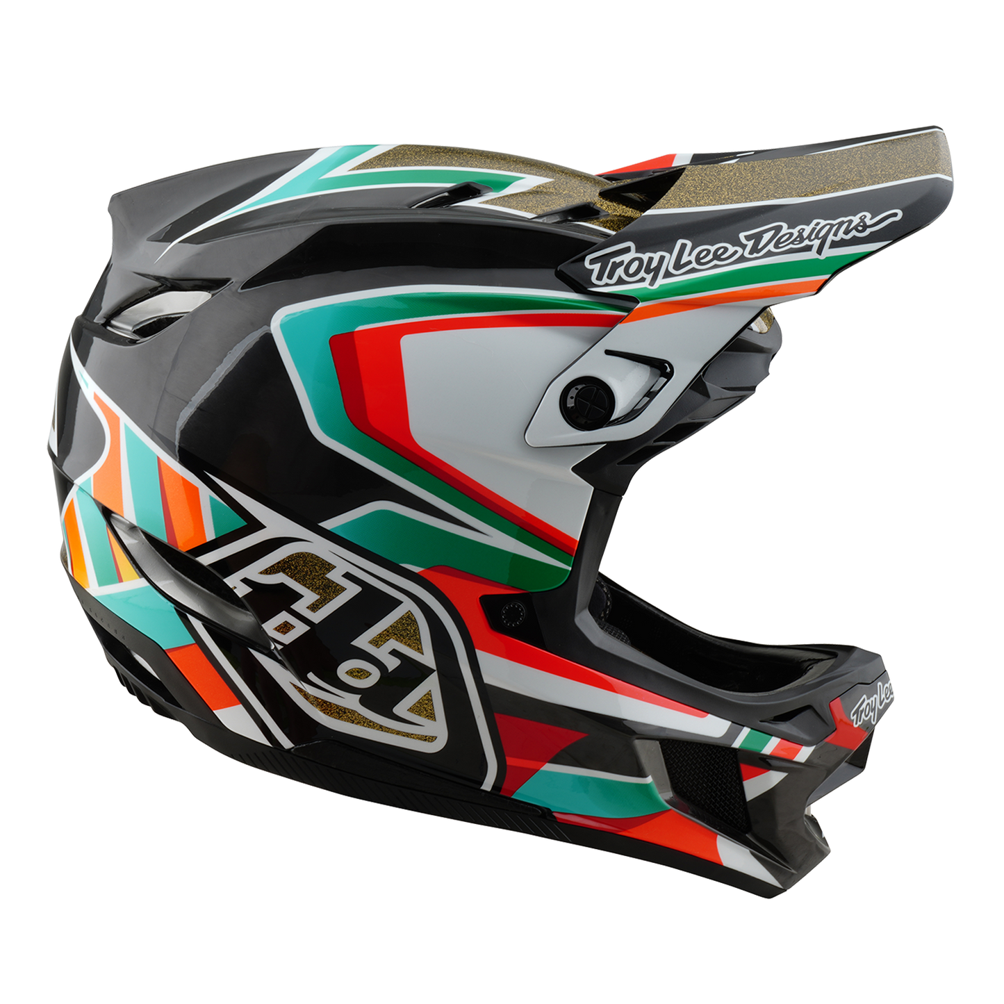 Troy Lee Designs D4 CARBON MIPS FRAMES Casco MTB Nero/Oro