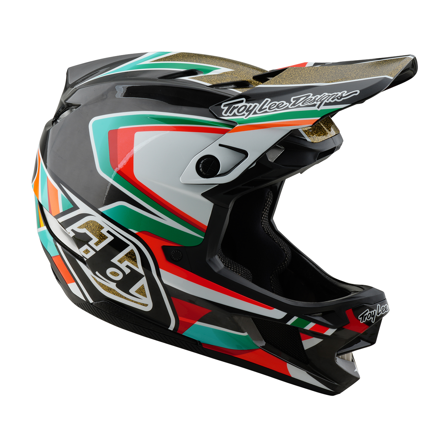 Troy Lee Designs D4 CARBON MIPS FRAMES Casco MTB Nero/Oro